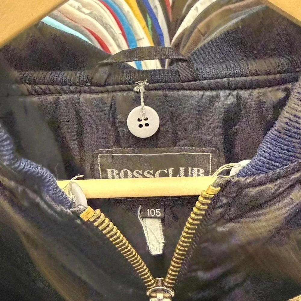 Vintage 90'e Boss Club Racing Embroidered Bomber Style Jacket - Picture 5 of 6